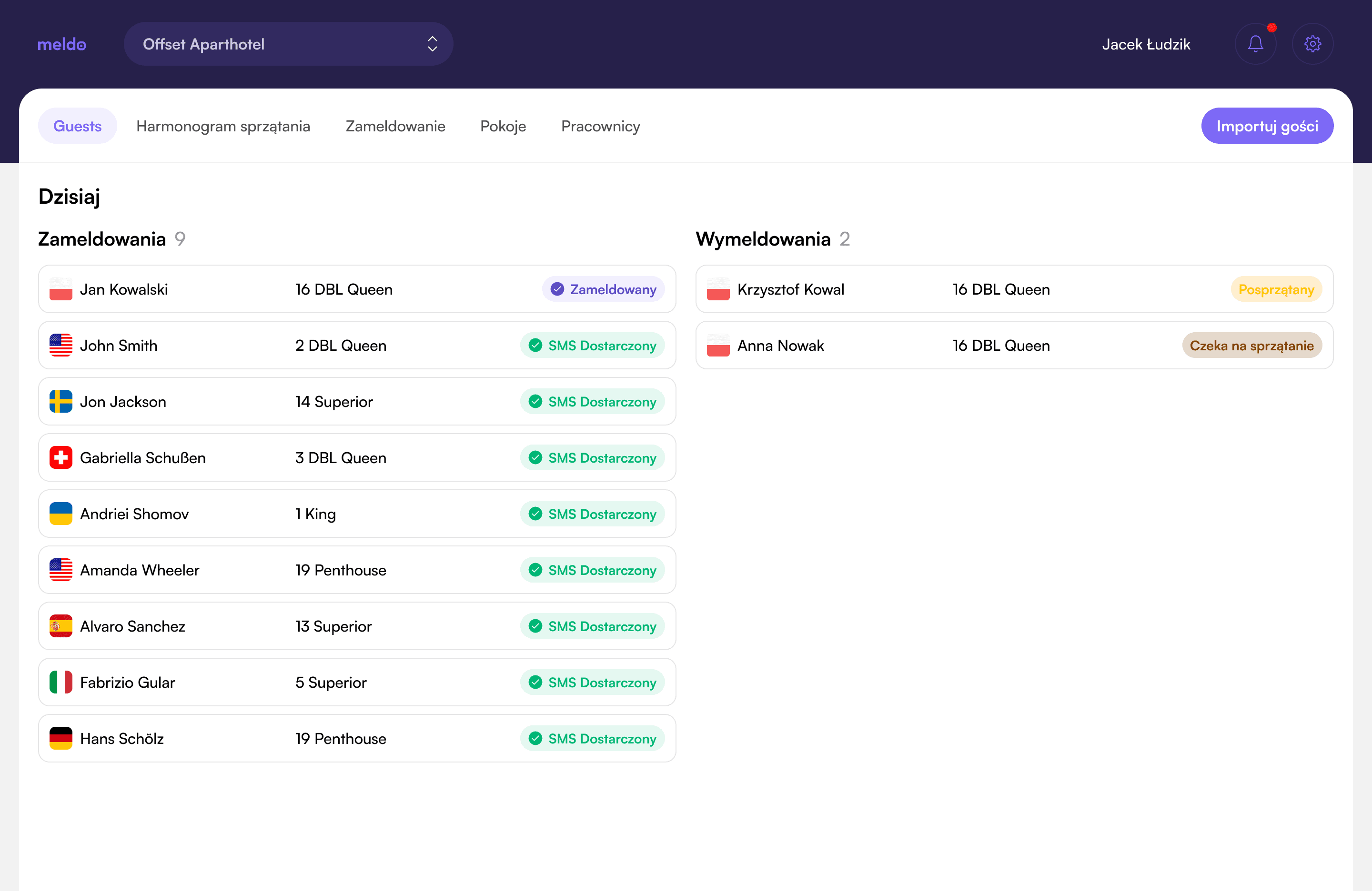 Panel administratora - screenshot